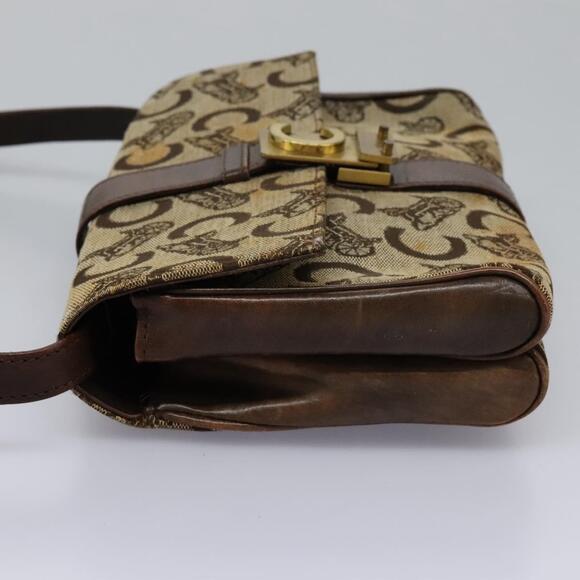 CELINE C Macadam Canvas Shoulder Bag Beige Brown - Picture 4 of 13